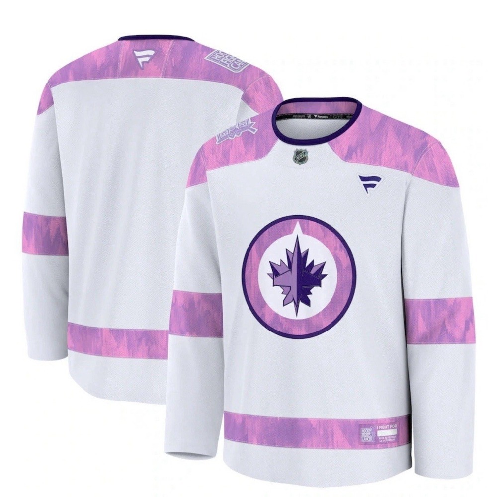Fanatics‎ Winnipeg Jets Hockey Fights Cancer Jersey 2024 NHL Men's Size Medium
